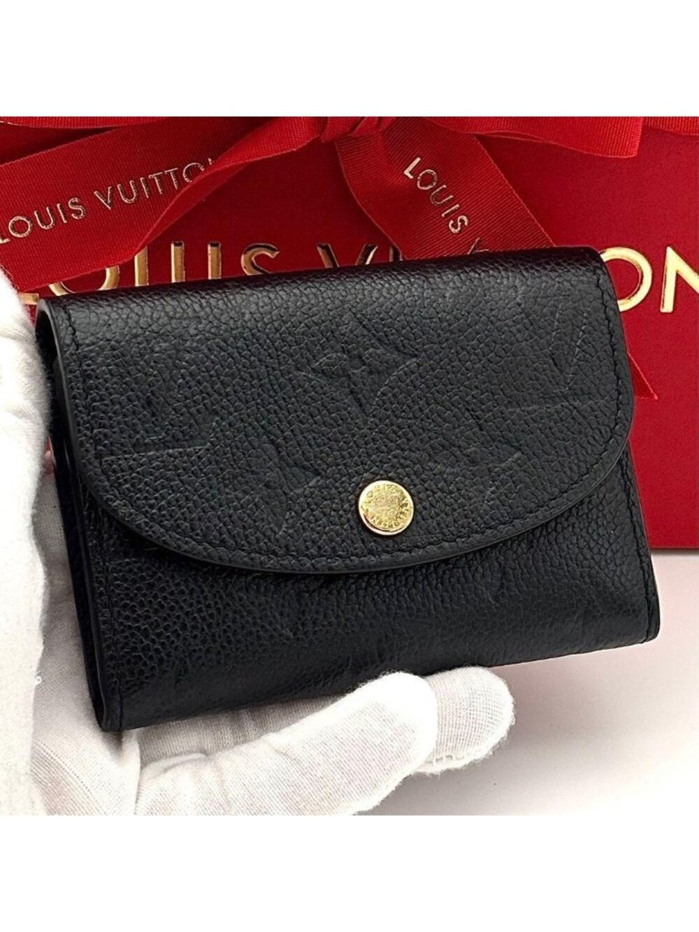 Louis Vuitton Coin Purse Wallet Empreinte Porte Monnaie Rosalie Black
